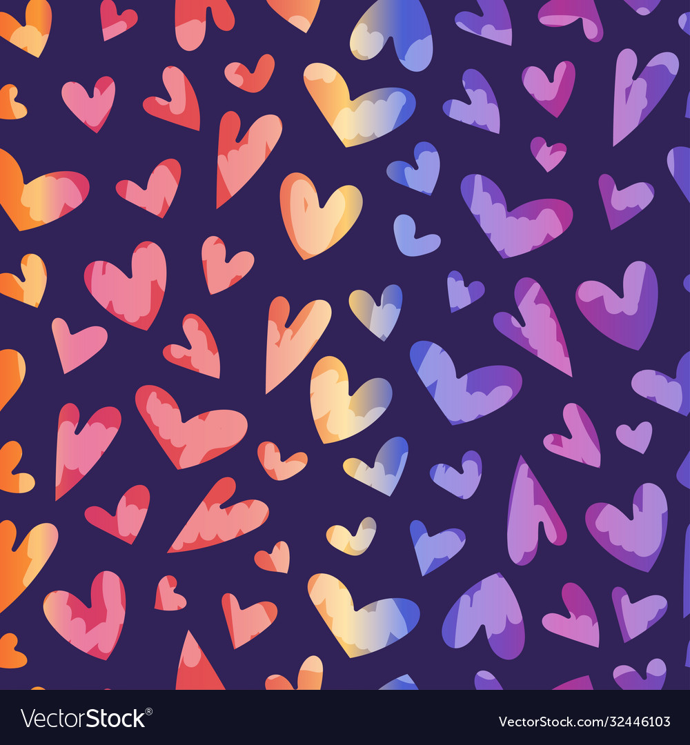 Seamless pattern with heart for happy