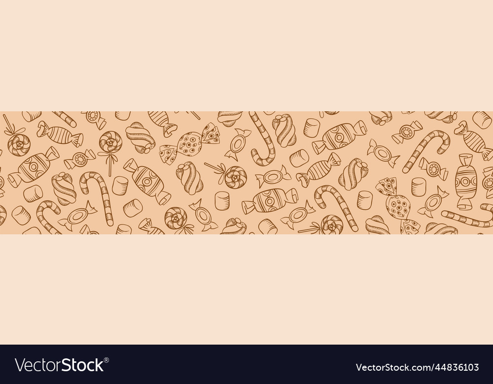 Seamless pattern with sweet items