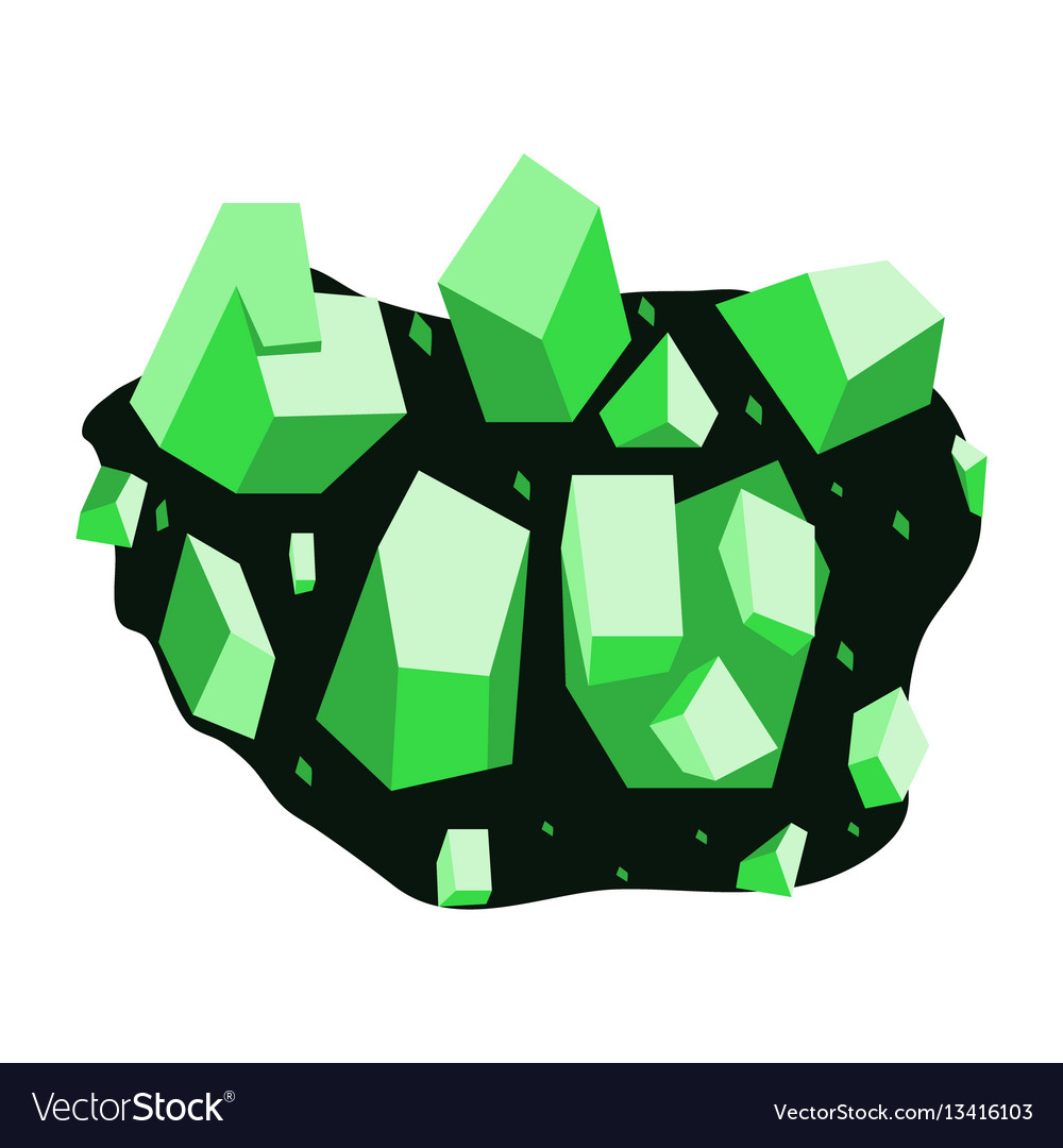 Semi precious gemstone jewel natural vector image Semi precious gemstone jewel natural