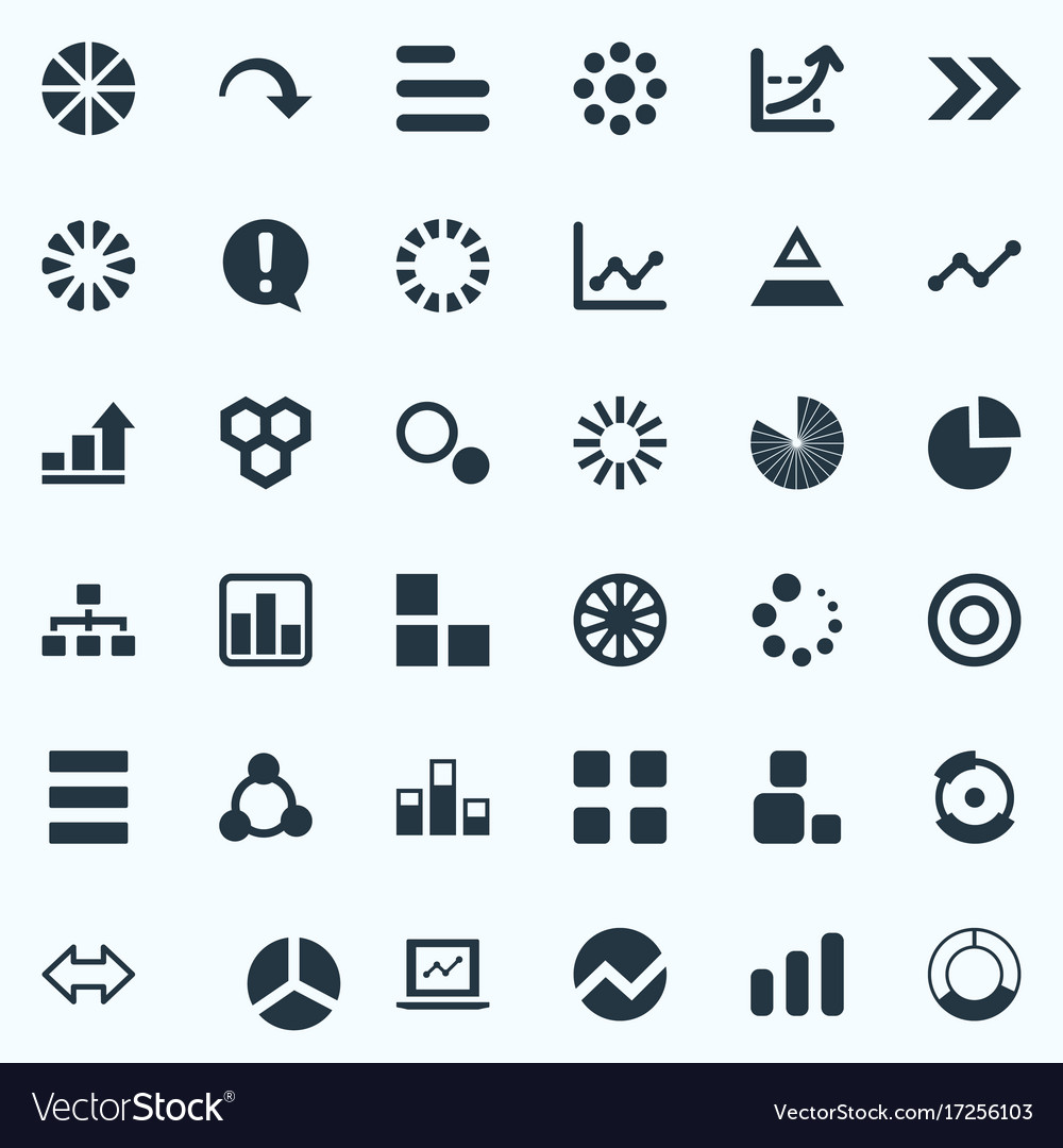 Set of simple graph icons