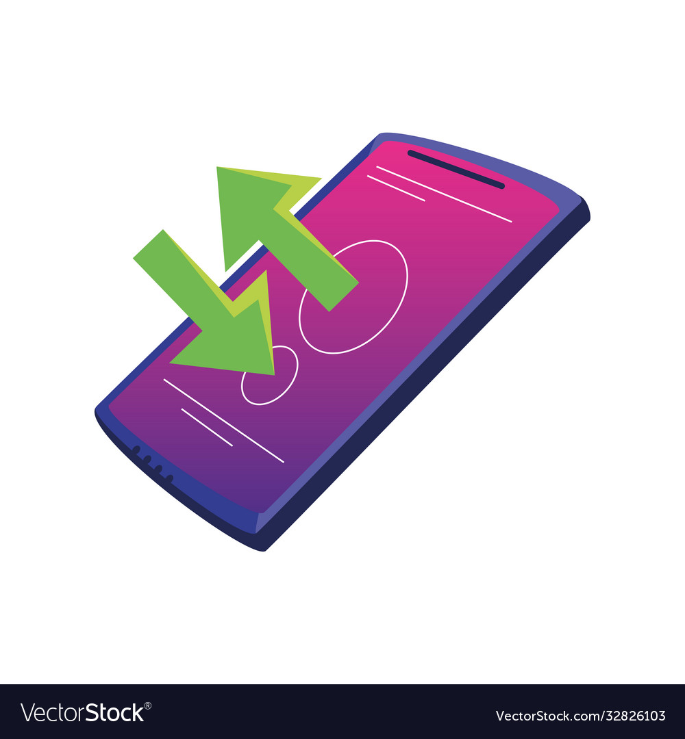 Smartphone with information loading symbol
