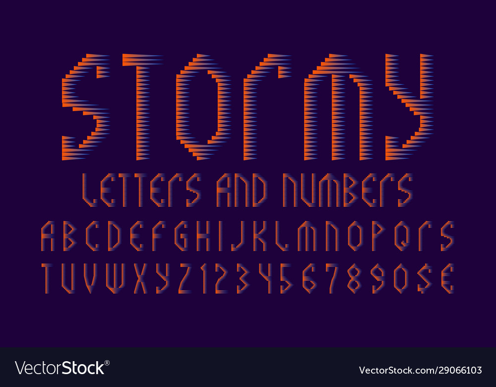 Stormy letters and numbers with currency signs Vector Image Stormy letters and numbers with currency signs