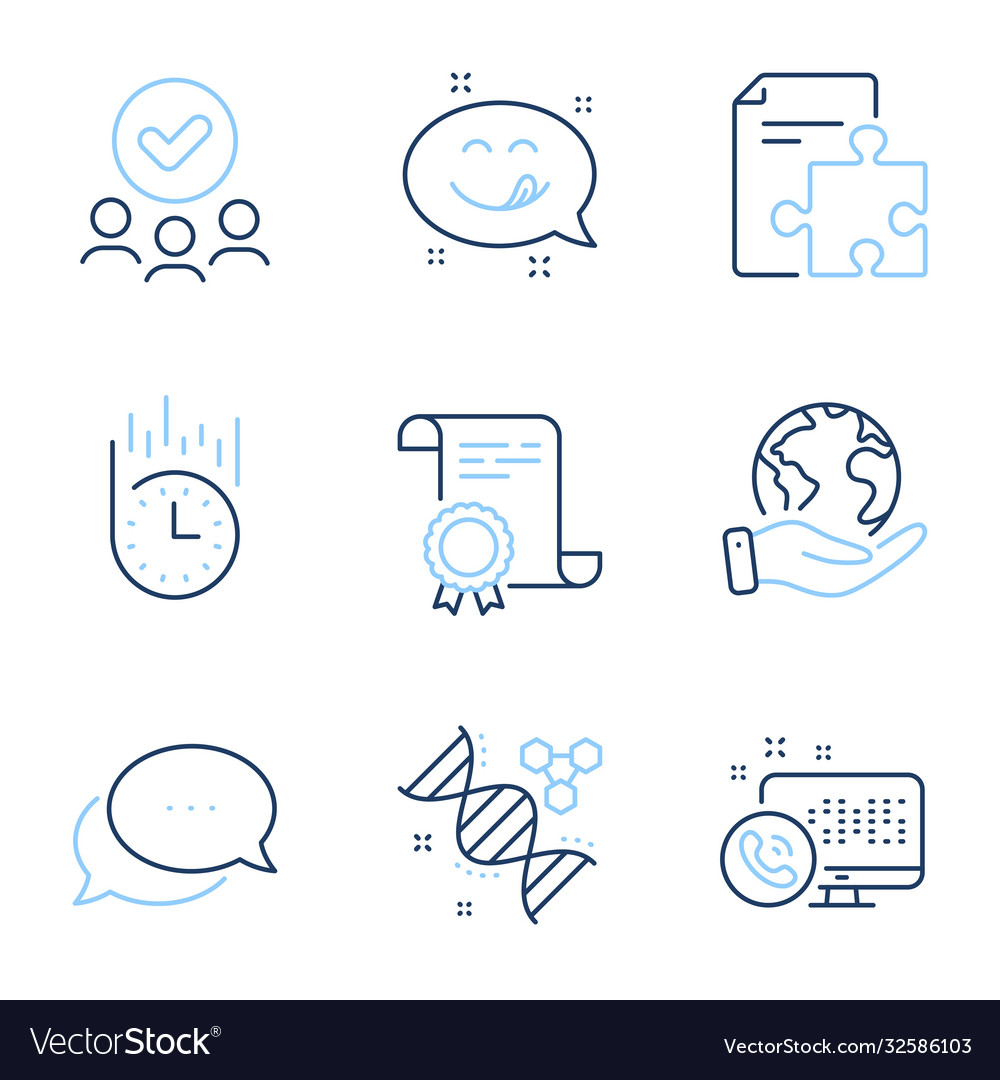 Strategy dots message and web call icons set vector image Strategy dots message and web call icons set