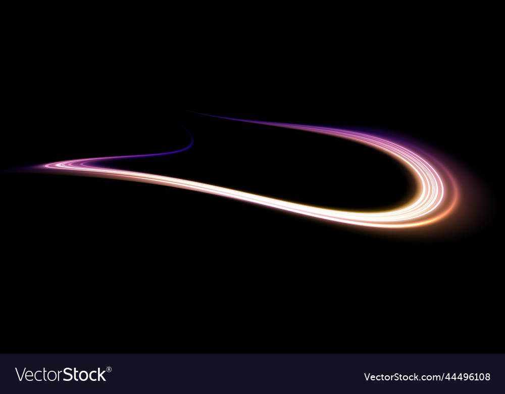 Abstract light lines of movement and speed