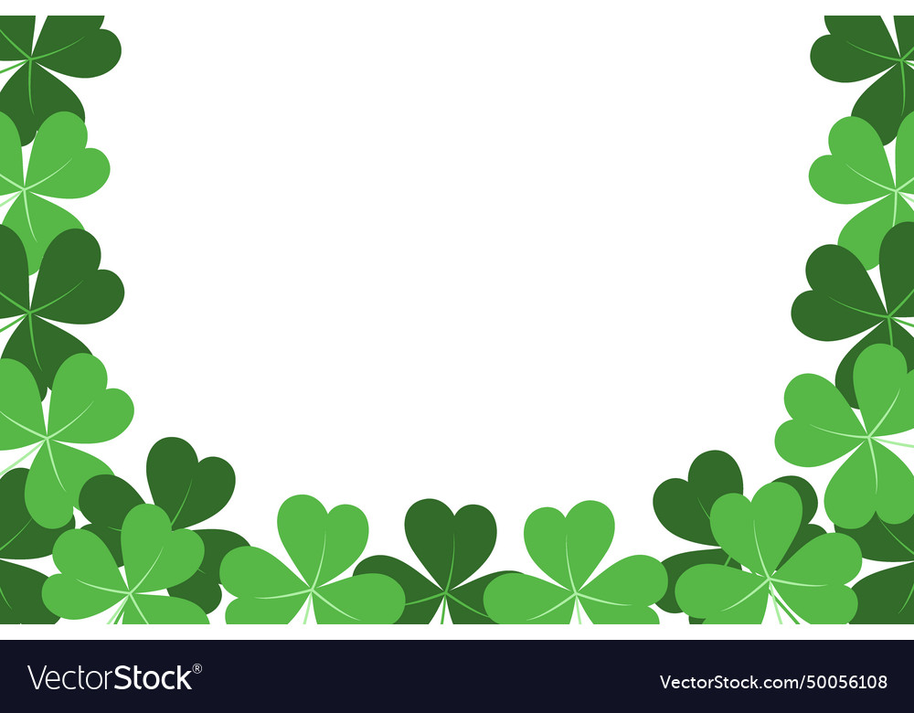 Abstract shamrocks frame border with copy space Vector Image Abstract shamrocks frame border with copy space