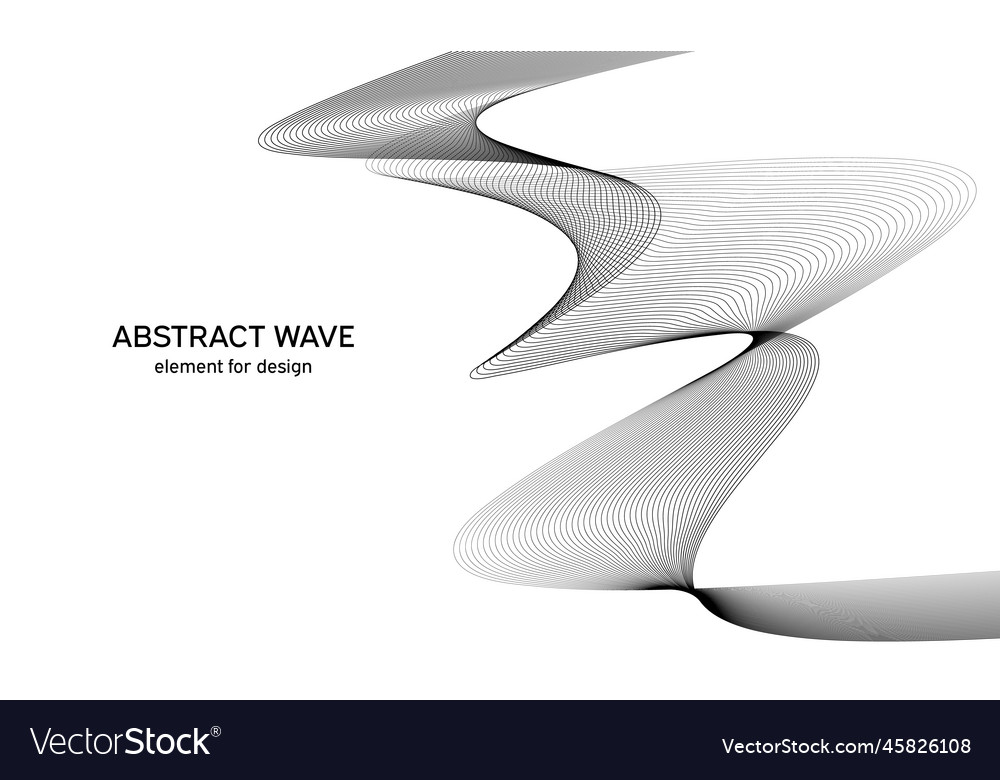 Abstract wave element for design digital