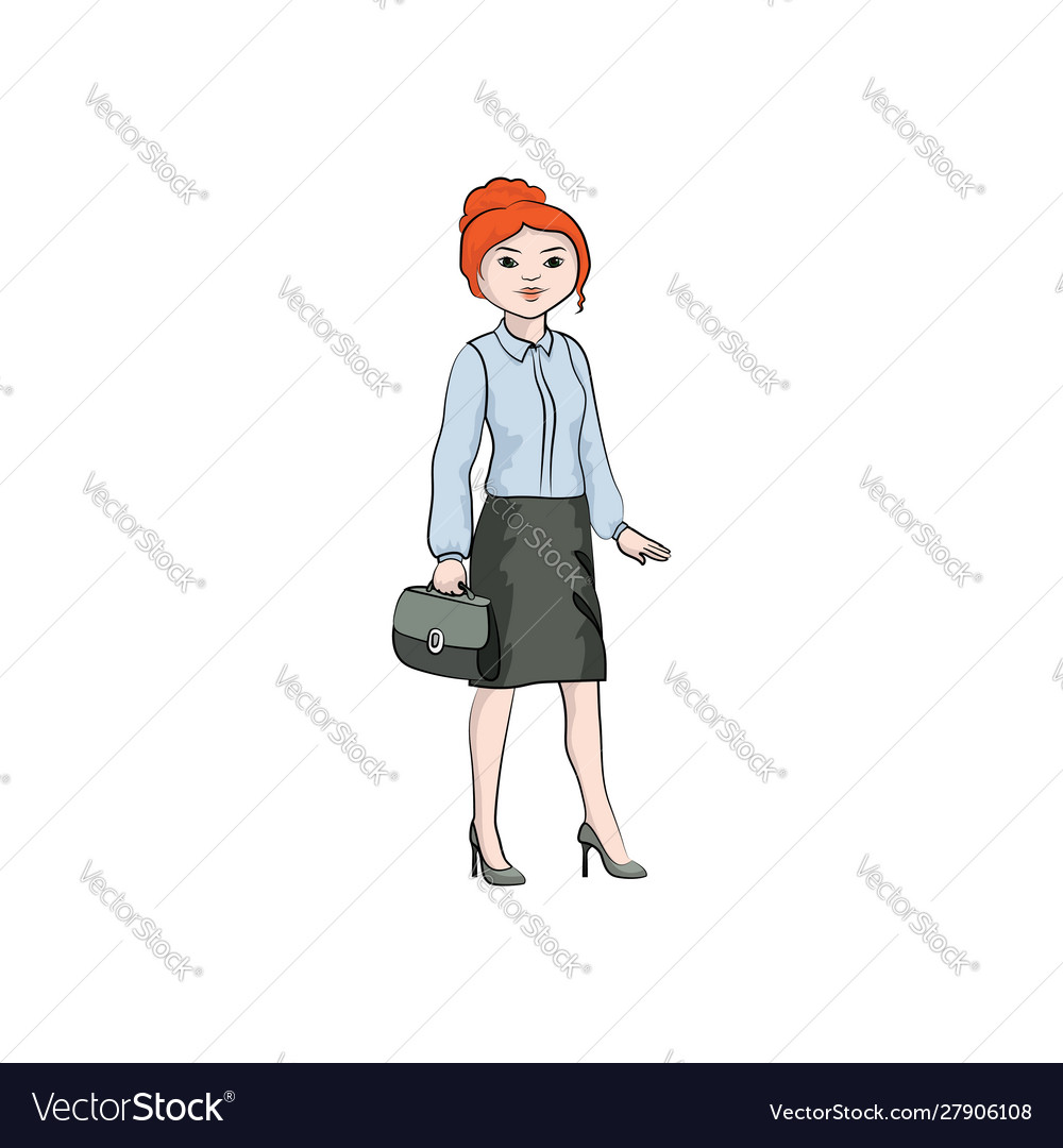 Businesswoman Mädchen Frau mit einem Fall