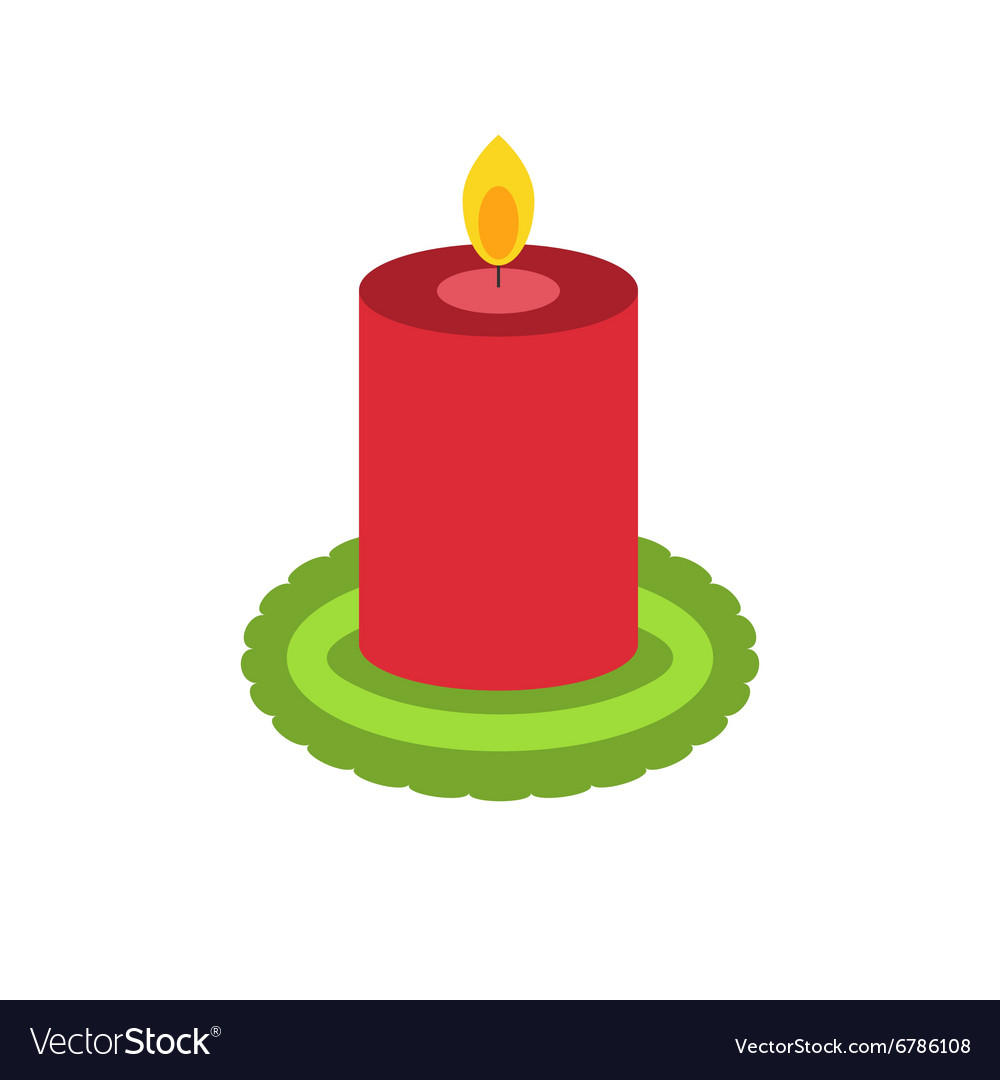 Christmas candle for decoration