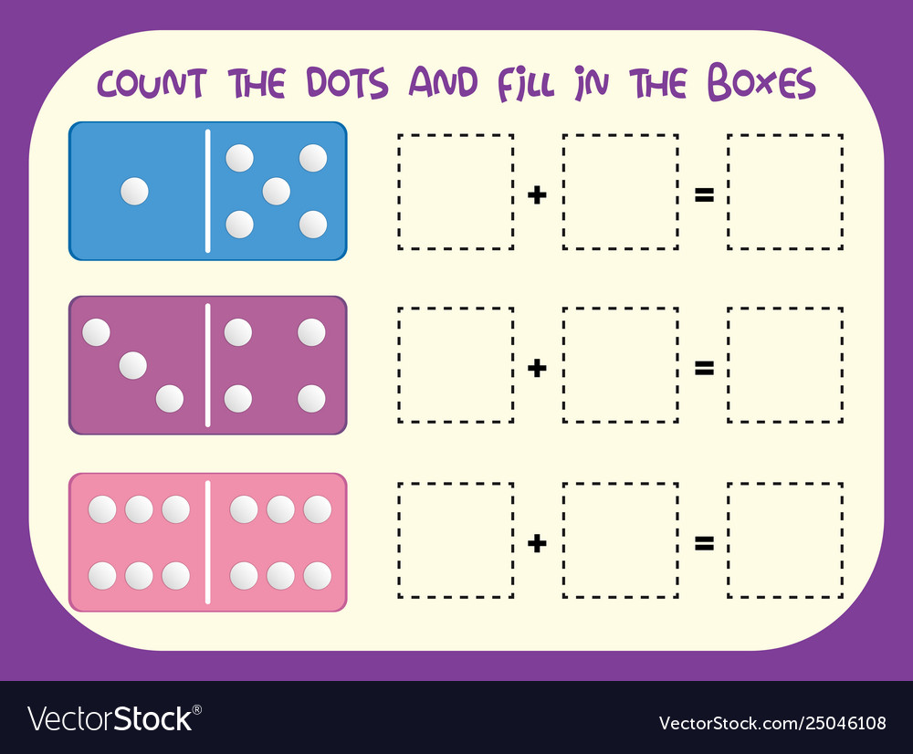 count-dots-worksheet-royalty-free-vector-image