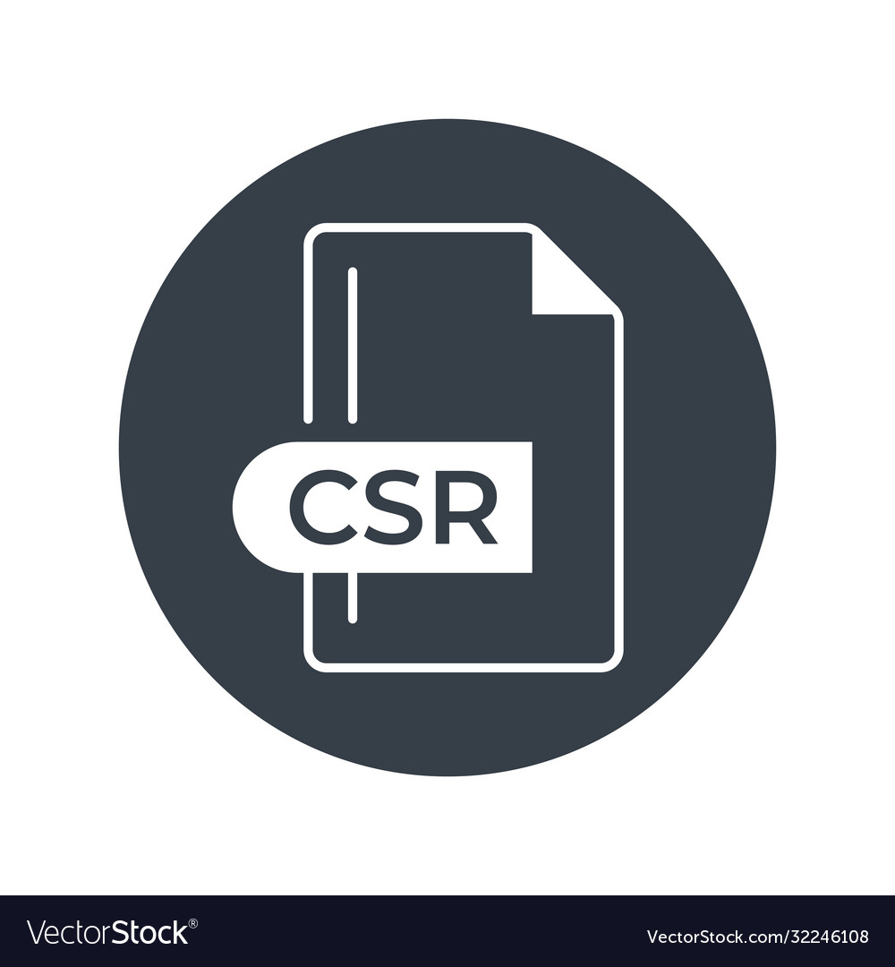 Csr file format icon extension filled
