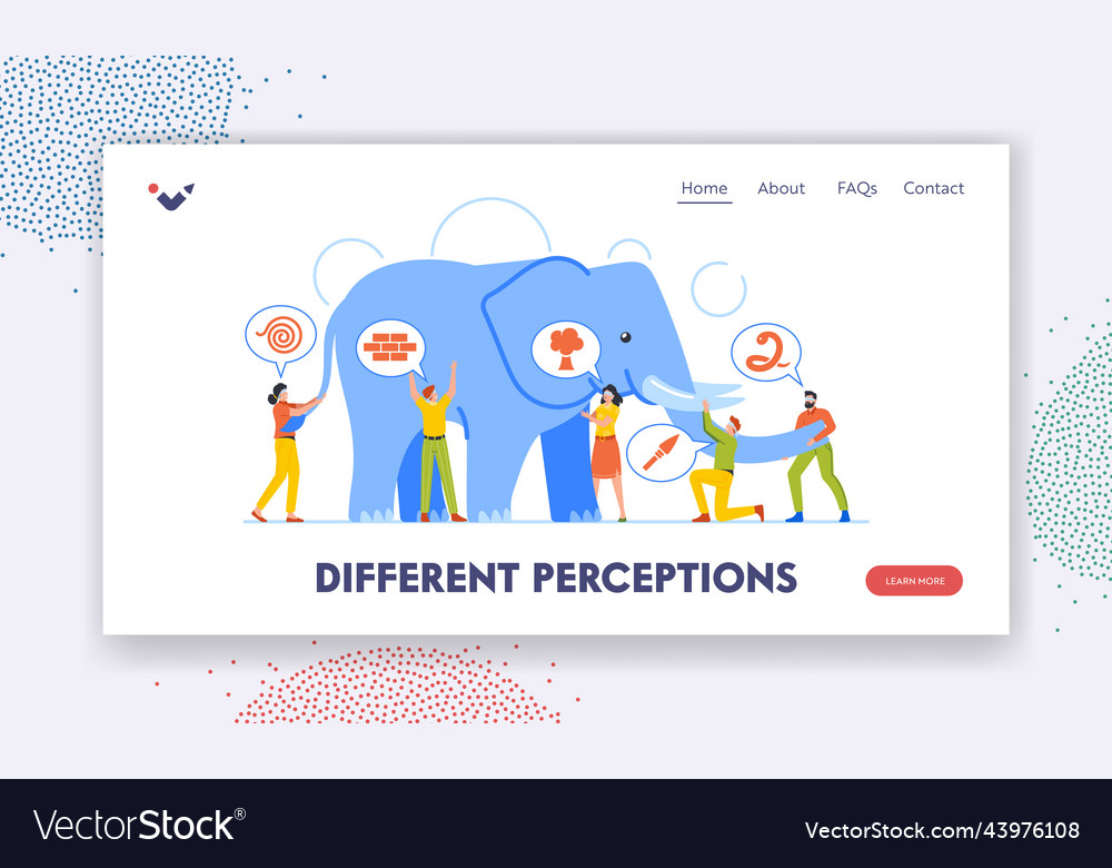 Different perceptions landing page template