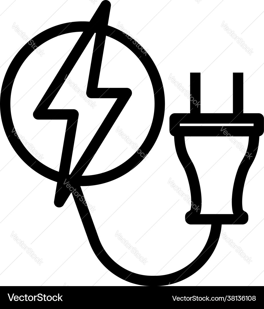Electric plug icon Royalty Free Vector Image - VectorStock