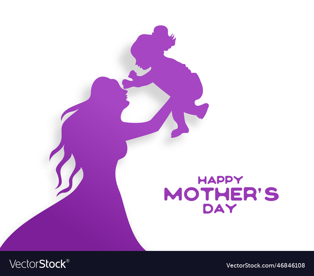 Elegant happy mothers day background send love Vector Image