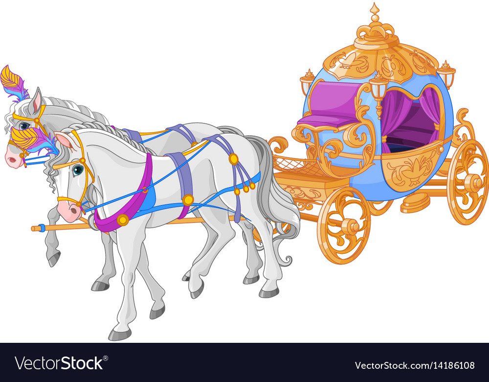 Golden carriage Royalty Free Vector Image VectorStock
