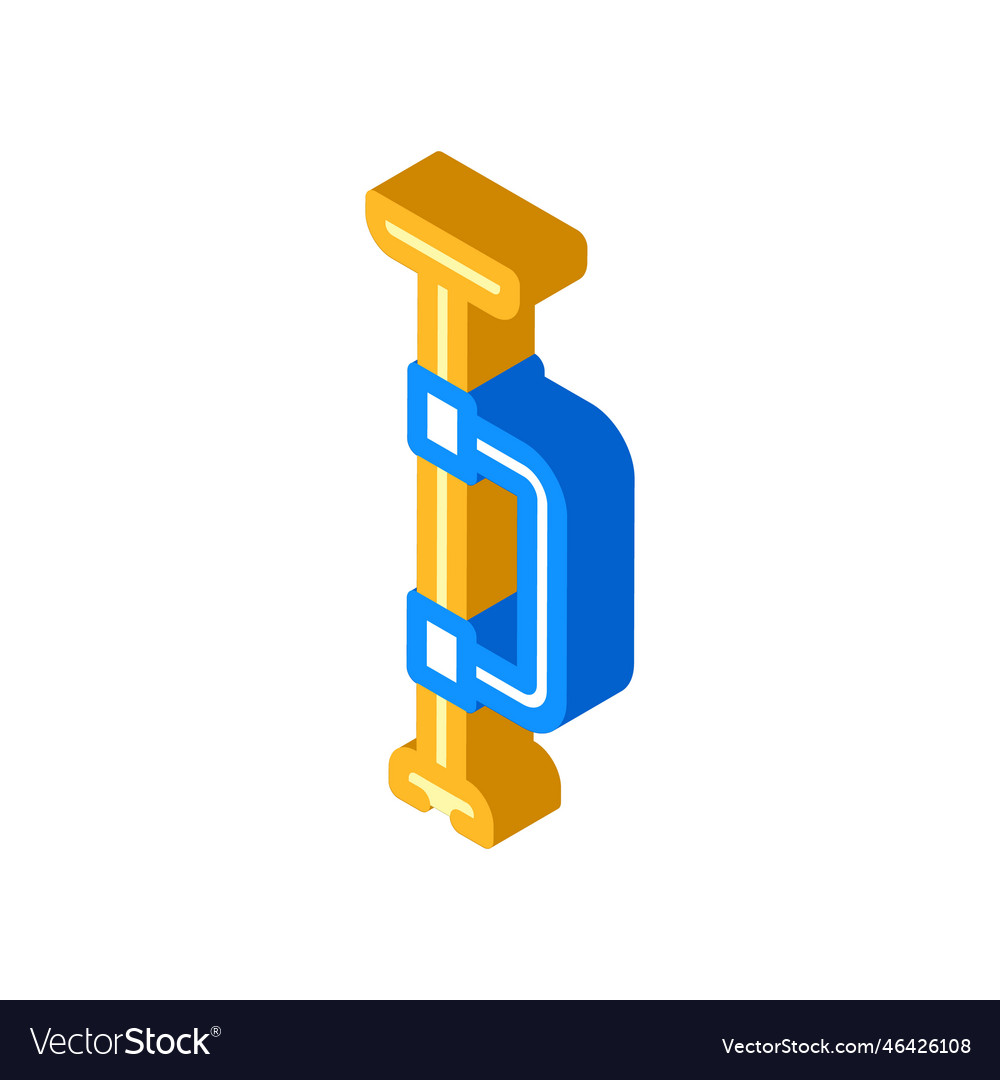 Grab rail bathroom interior isometric icon