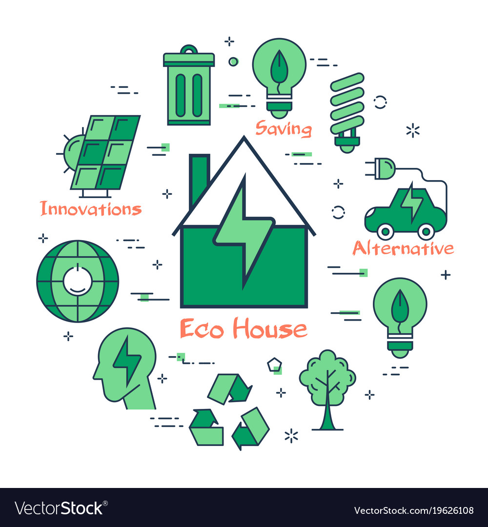 Green eco house concept