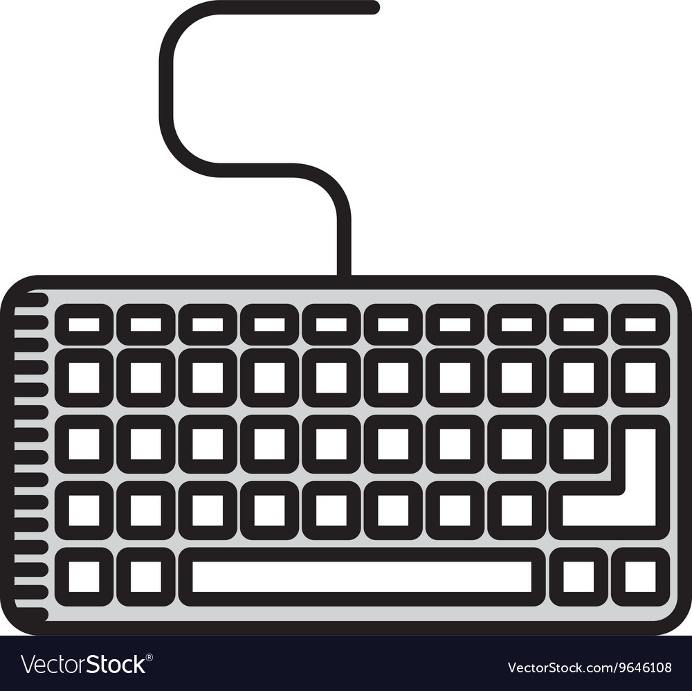 Keyboard flat isolated icon design