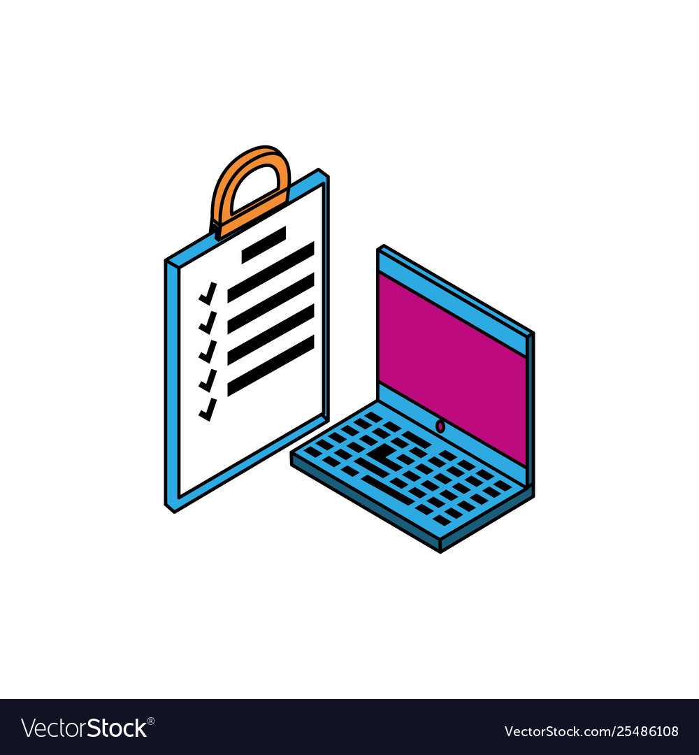 Laptop computer with document checklist