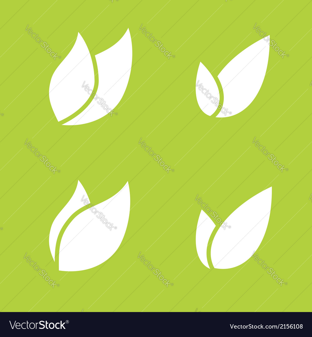 Leaf Pair Icon - Solid Green