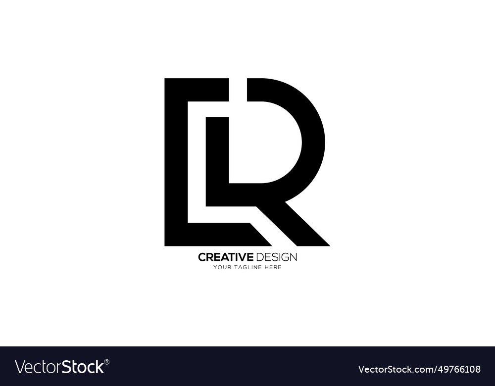 Letter c d r initial with creative simple shape