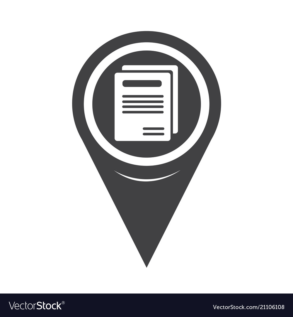 Map pointer book icon