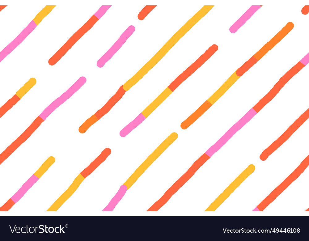 Naive seamless squiggle pattern with bright hand