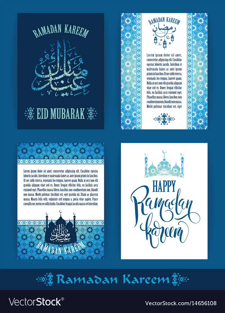 Ramadan kareem set of design templates