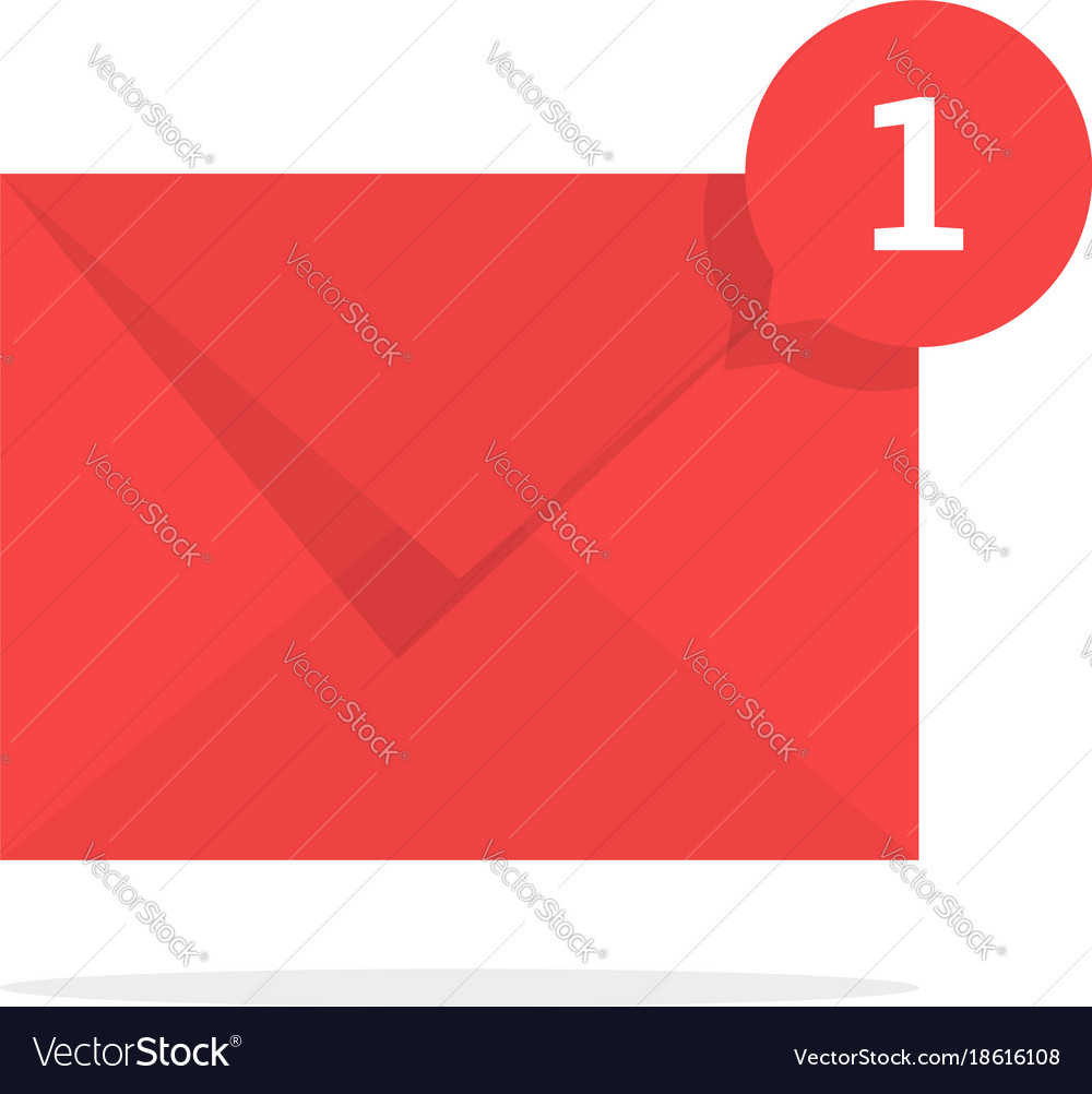 Red notification icon with speech bubble