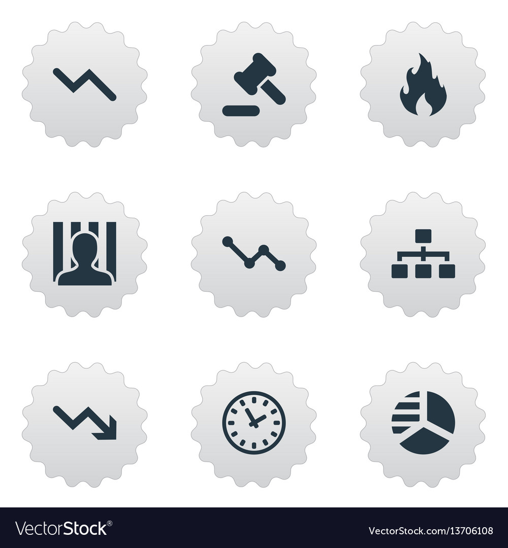 Set of simple trouble icons