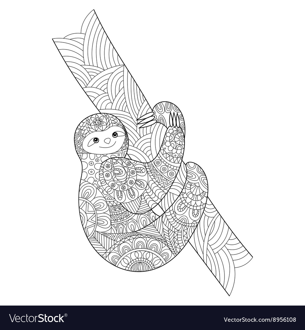 sloth coloring pages