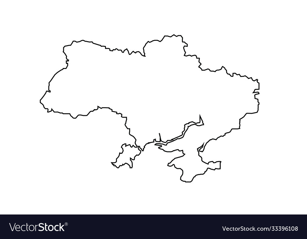 Ukraine map outline country