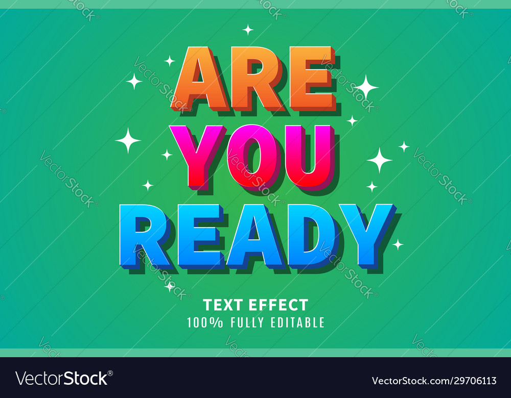 3 color with glossy style text effect