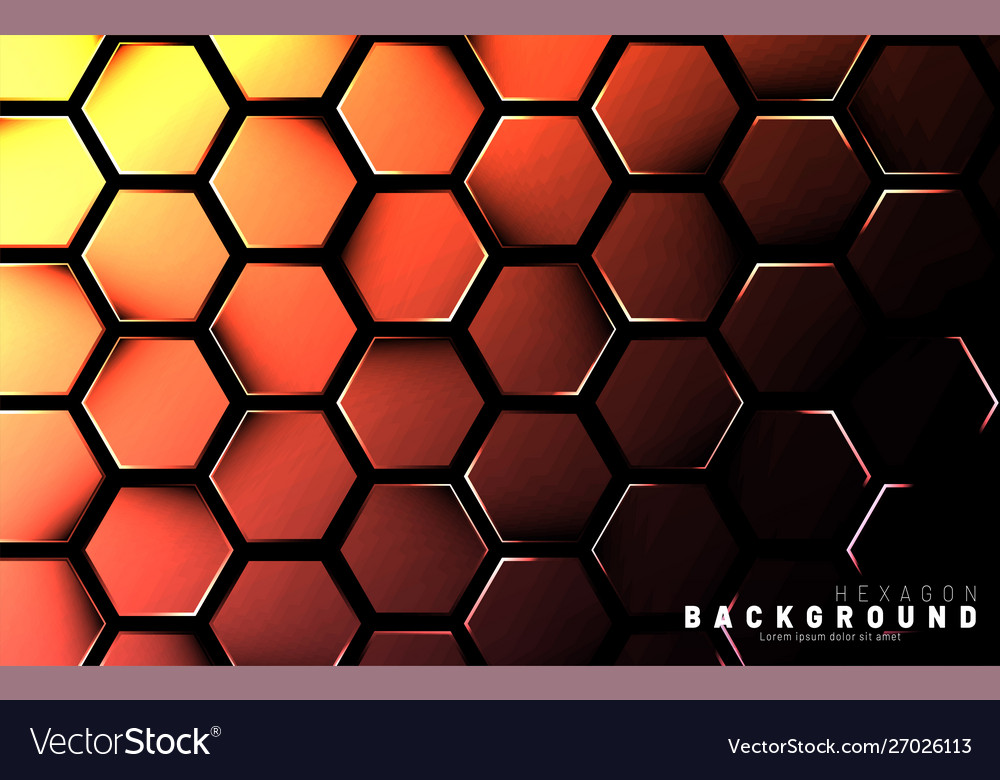 Abstract hexagon gradient colorful light pattern vector image Abstract hexagon gradient colorful light pattern