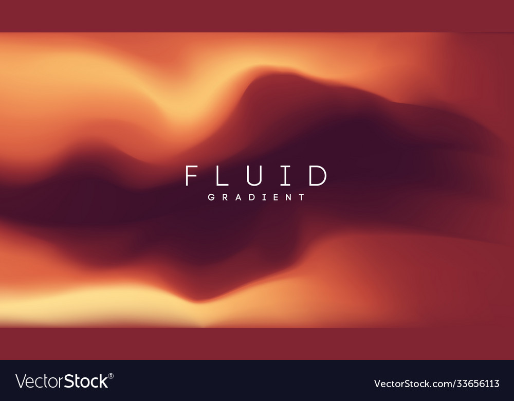 Brown orange gradient background fluid Royalty Free Vector