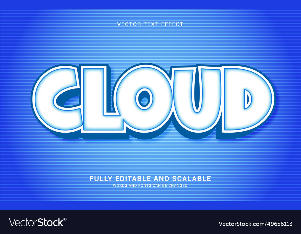 Cloud Text Effect – Editable Title Style