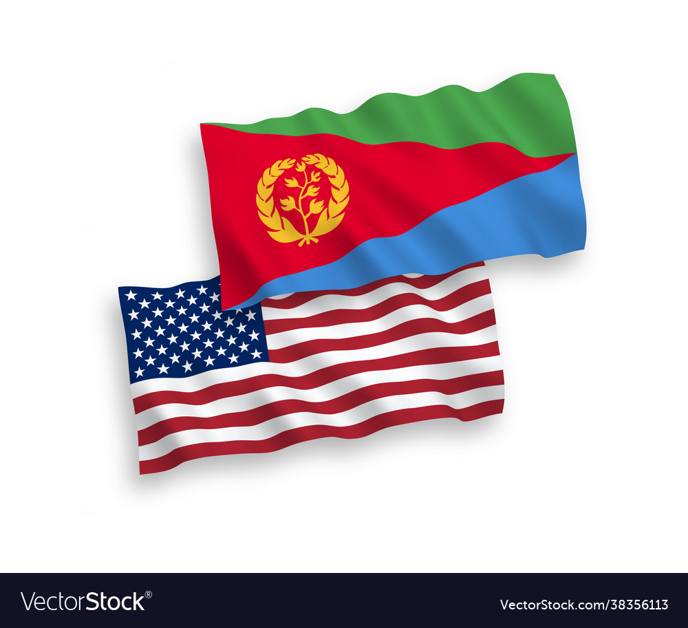 Eritrea and USA Flags