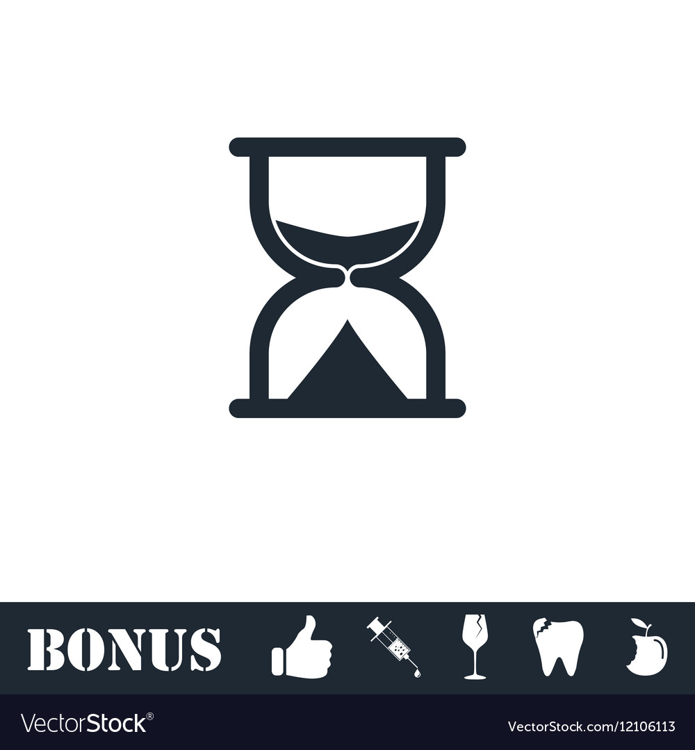 Hourglass icon flat