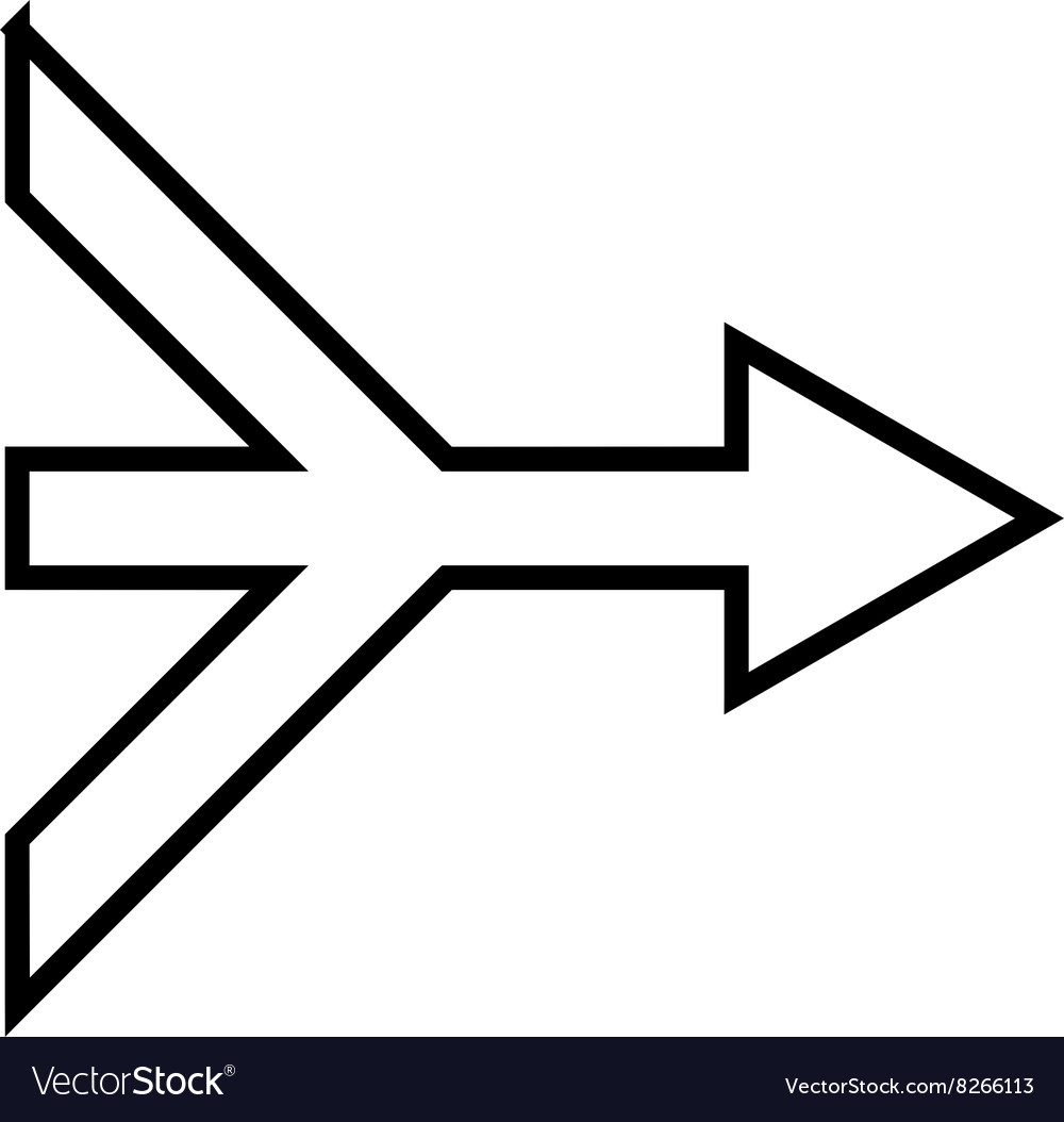 Merge arrow right stroke icon