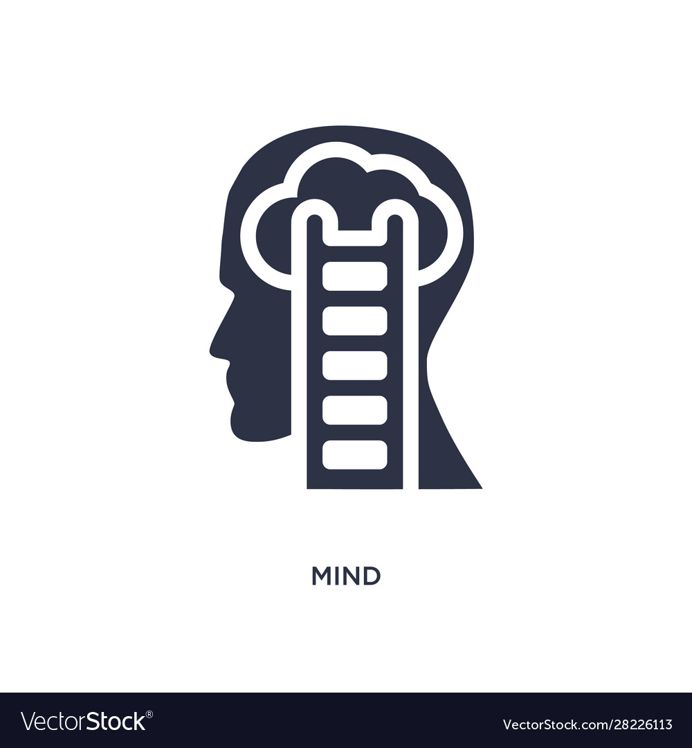 Mind icon on white background simple element from vector image Mind icon on white background simple element from
