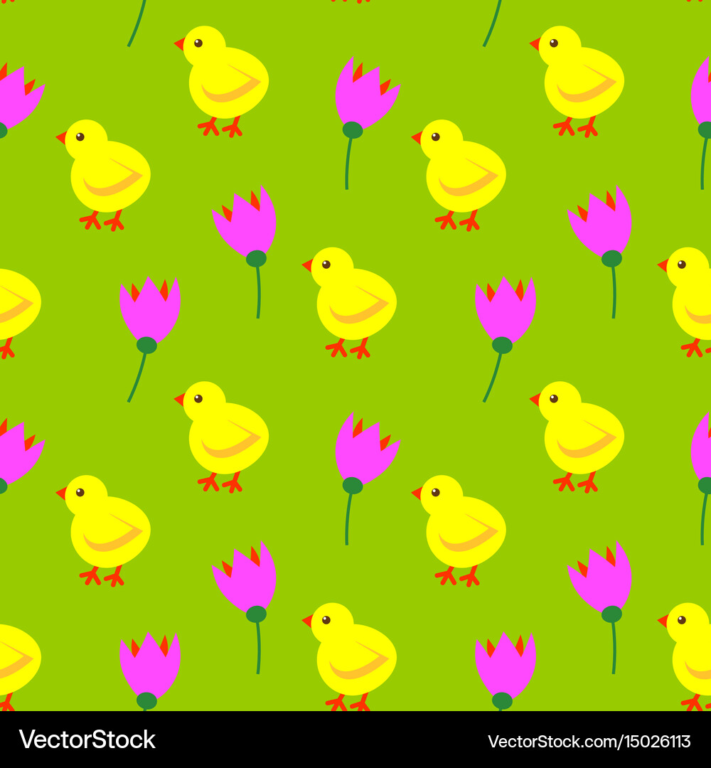 Nature flower seamless pattern Royalty Free Vector Image