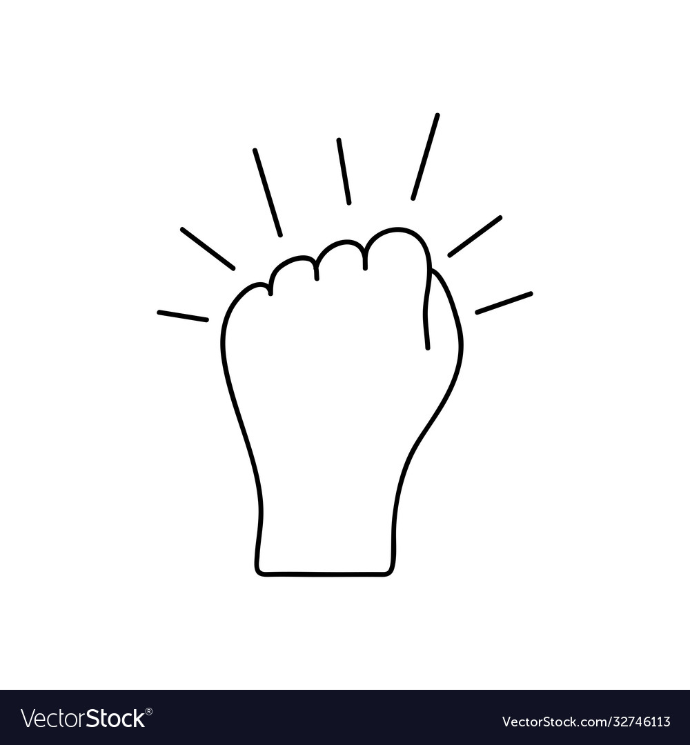 Protesting concept hand with closed fist Vector Image