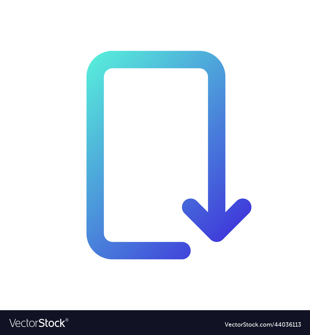 Reply pixel perfect gradient linear ui icon vector image Reply pixel perfect gradient linear ui icon