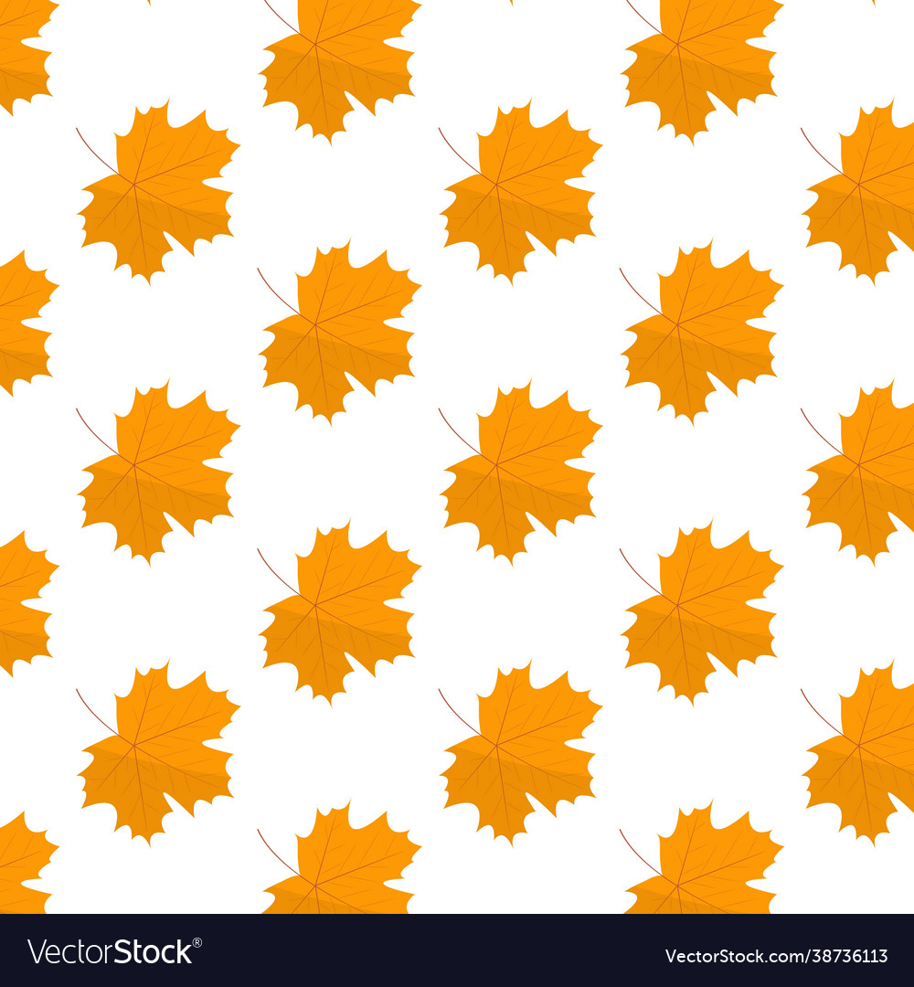 Seamless pattern with a maple leaf autumn vector image Seamless pattern with a maple leaf autumn