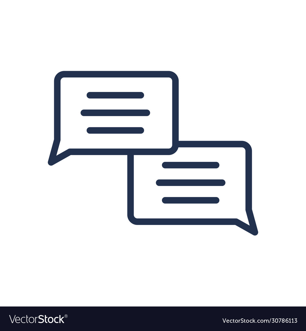 Speech bubble line style icon Vector Image Speech bubble line style icon