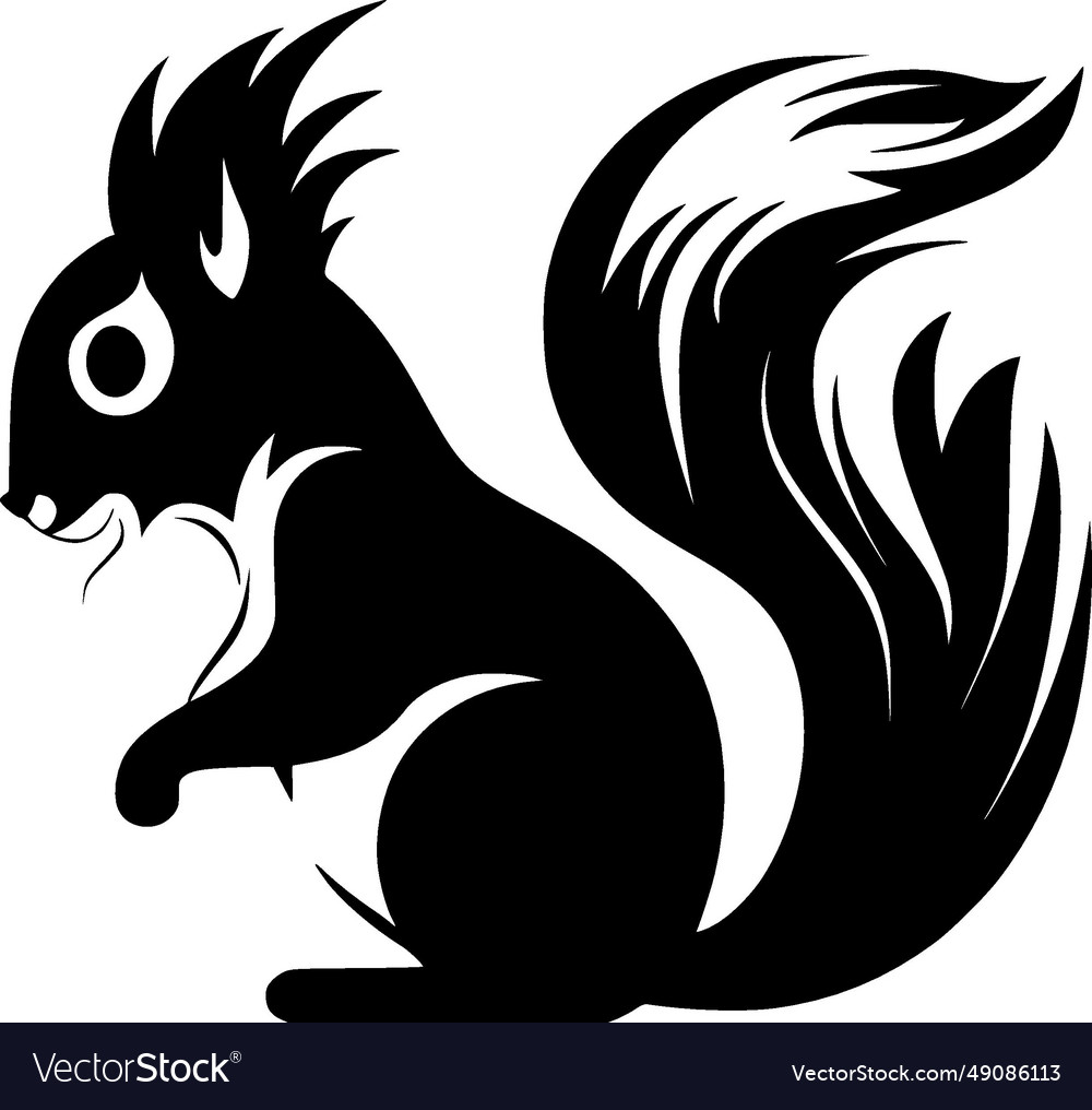 Squirrel - minimalist and simple silhouette