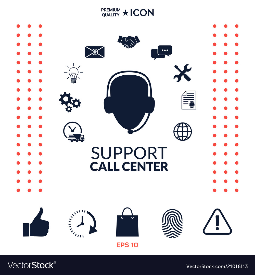 Technical support operator flat icon vector image Technical support operator flat icon