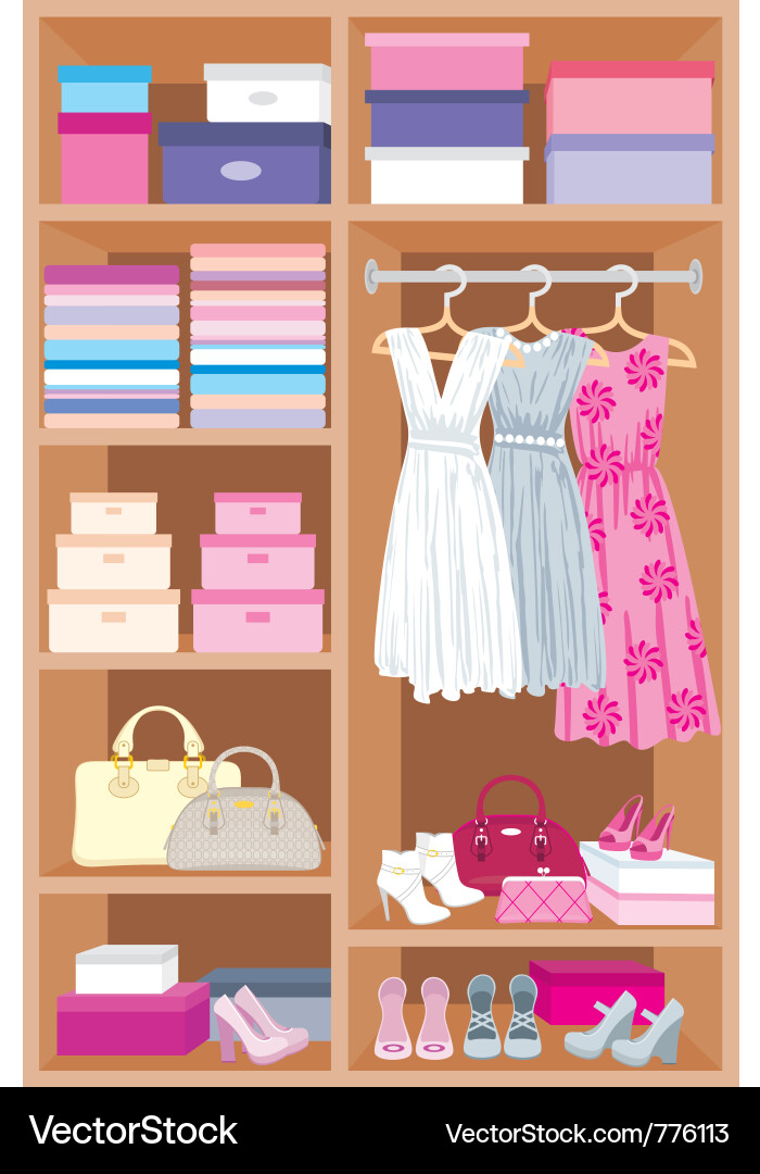 Wardrobe room Royalty Free Vector Image - VectorStock