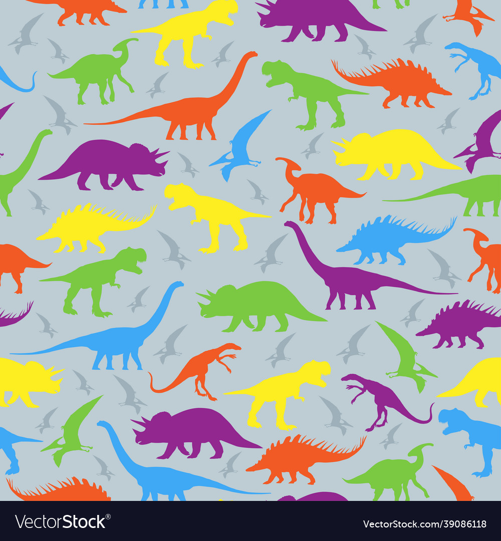 A set with different types of dinosaurs Vector Image A set with different types of dinosaurs