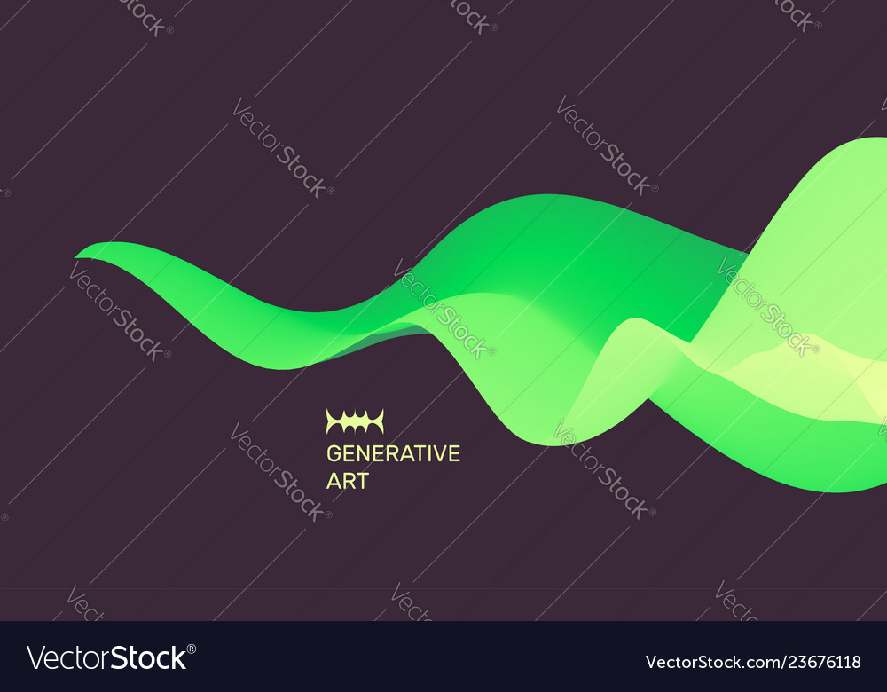 Background with abstract waves dynamic effect 3d vector image Background with abstract waves dynamic effect 3d