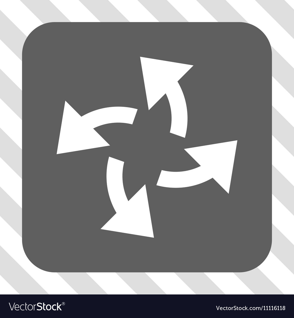 Centrifugal arrows rounded square button